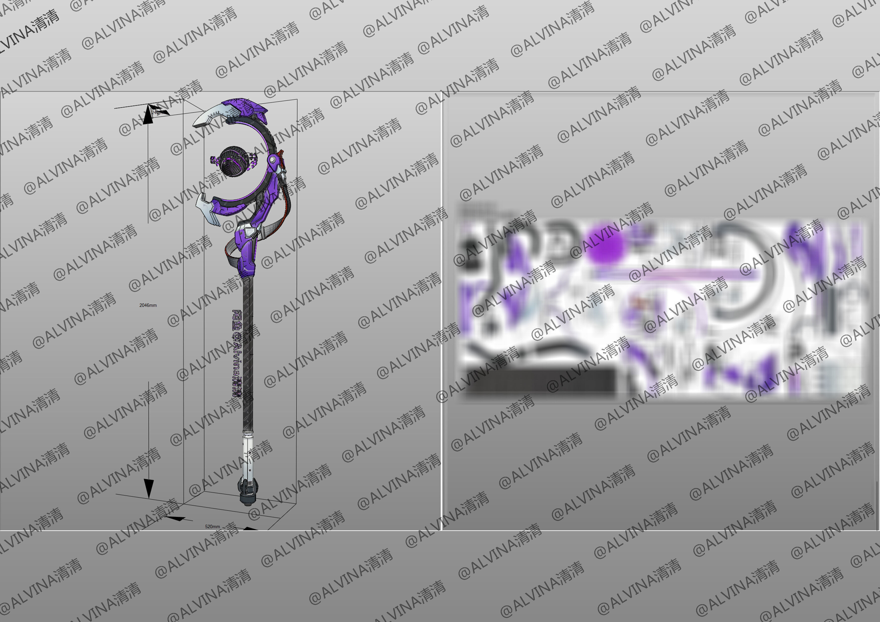 Overwatch 2  Ramattra Omnic Form Armor - DIY Cosplay Pepakura Low-poly 3D model_37