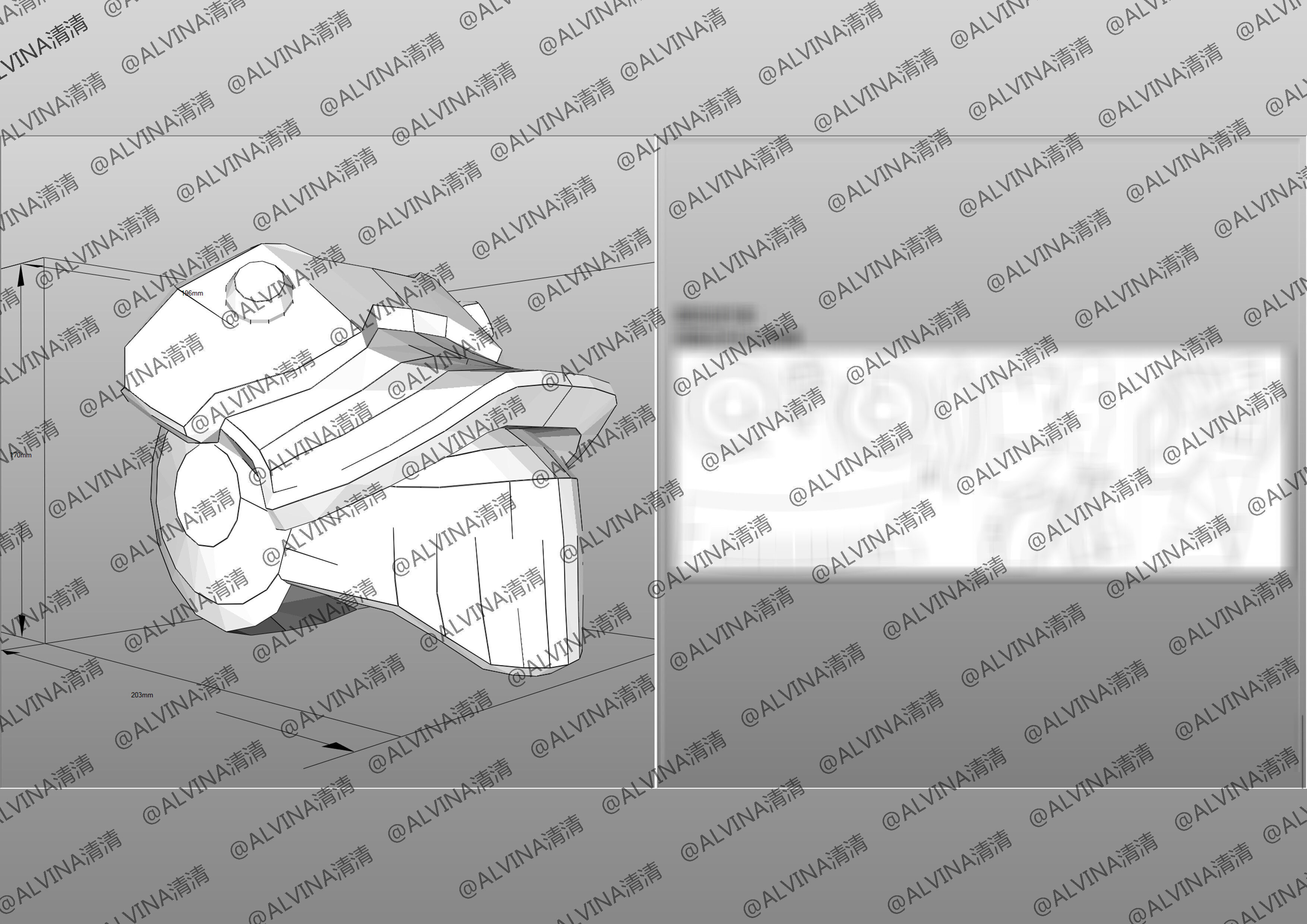 Overwatch 2  Ramattra Omnic Form Armor - DIY Cosplay Pepakura Low-poly 3D model_26