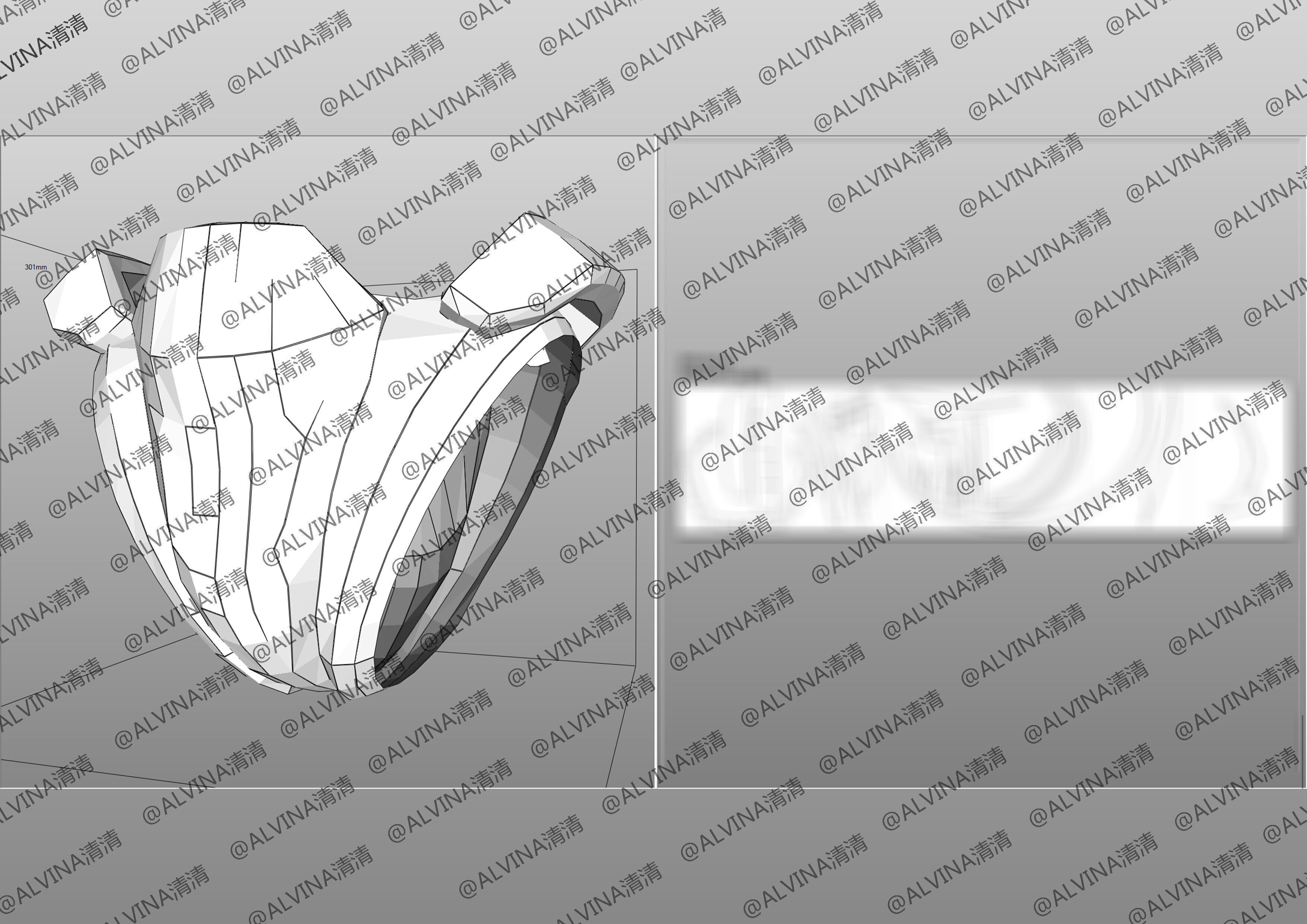 Overwatch 2  Ramattra Omnic Form Armor - DIY Cosplay Pepakura Low-poly 3D model_24