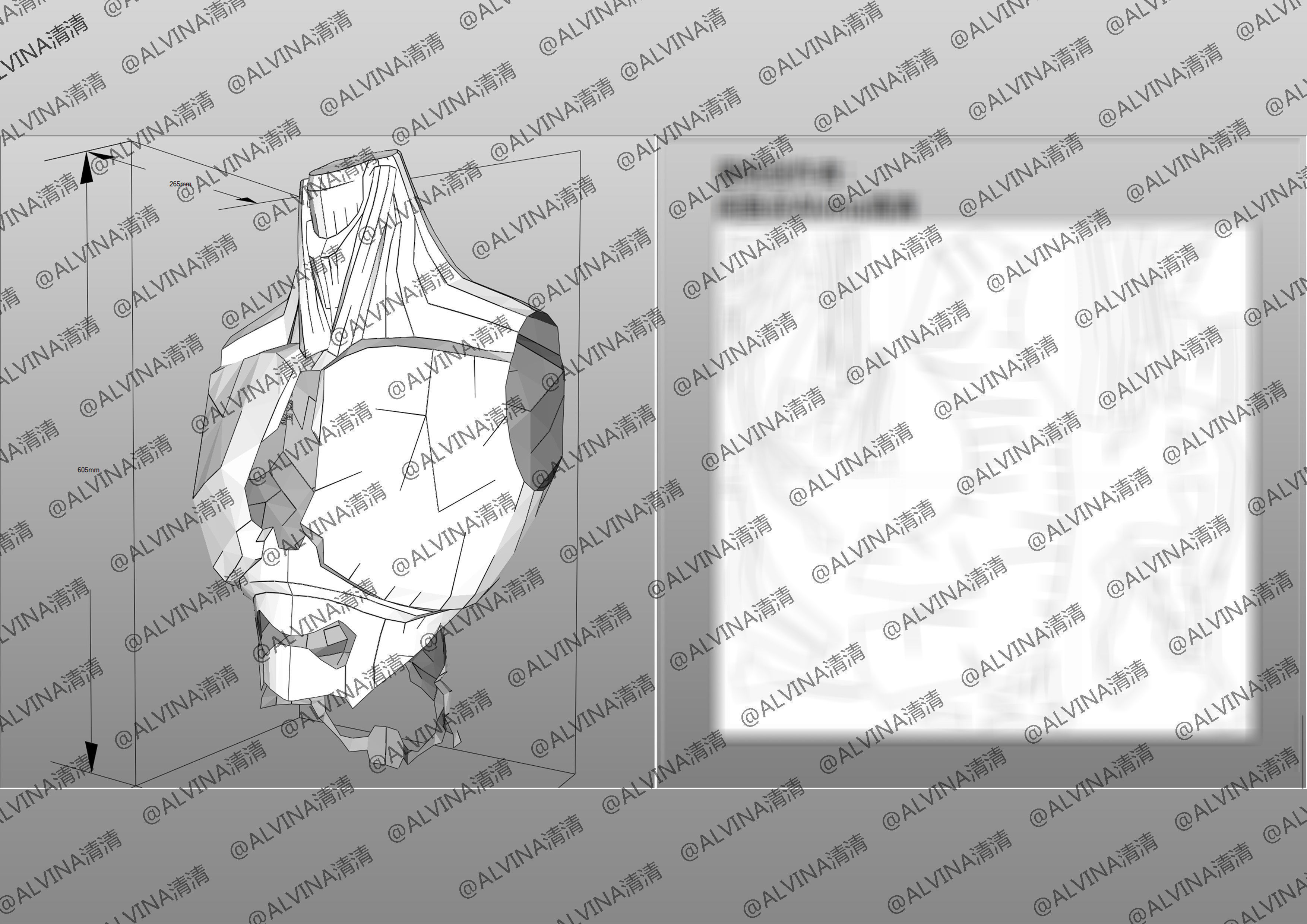 Overwatch 2  Ramattra Omnic Form Armor - DIY Cosplay Pepakura Low-poly 3D model_20