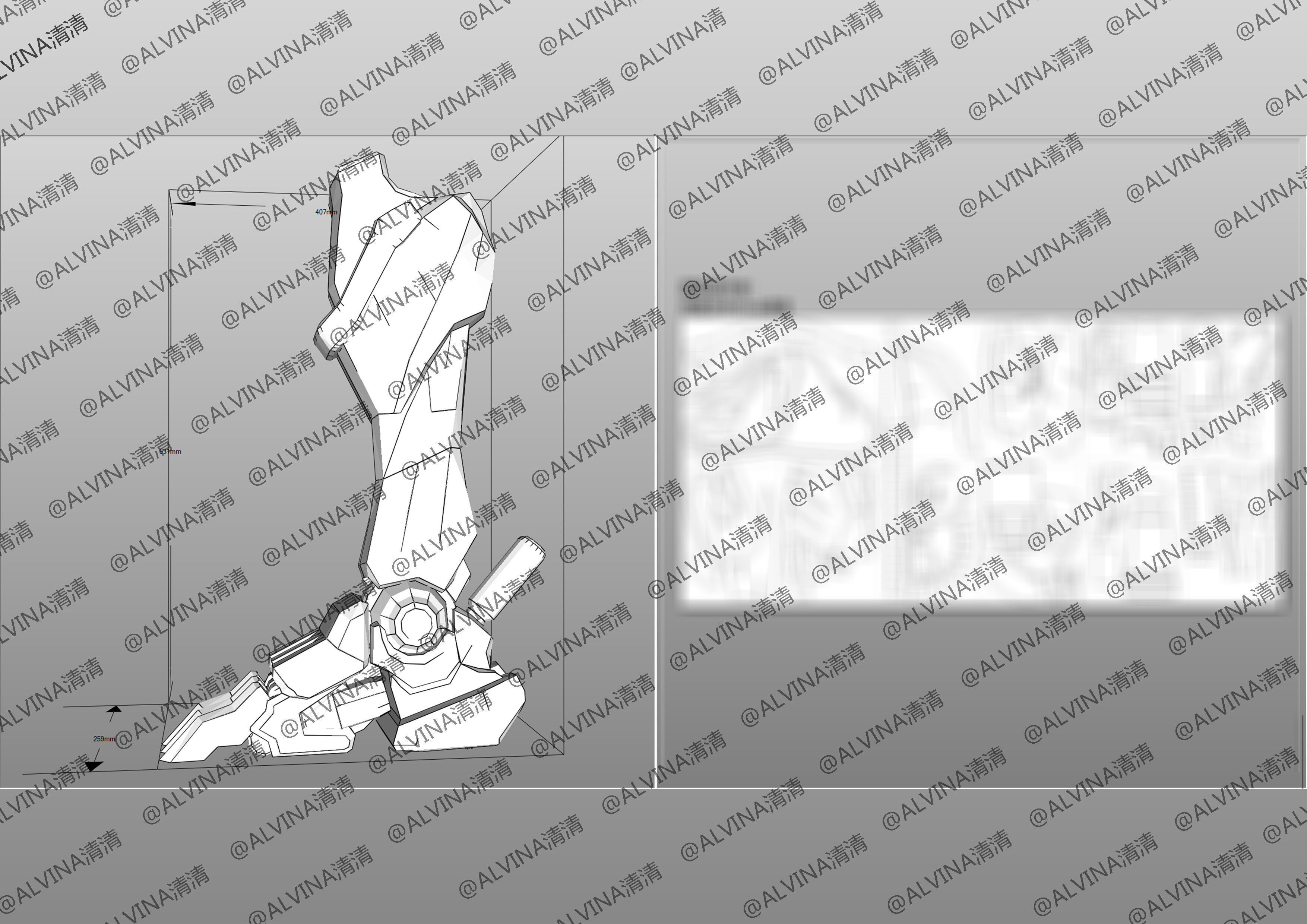 Overwatch 2  Ramattra Omnic Form Armor - DIY Cosplay Pepakura Low-poly 3D model_36