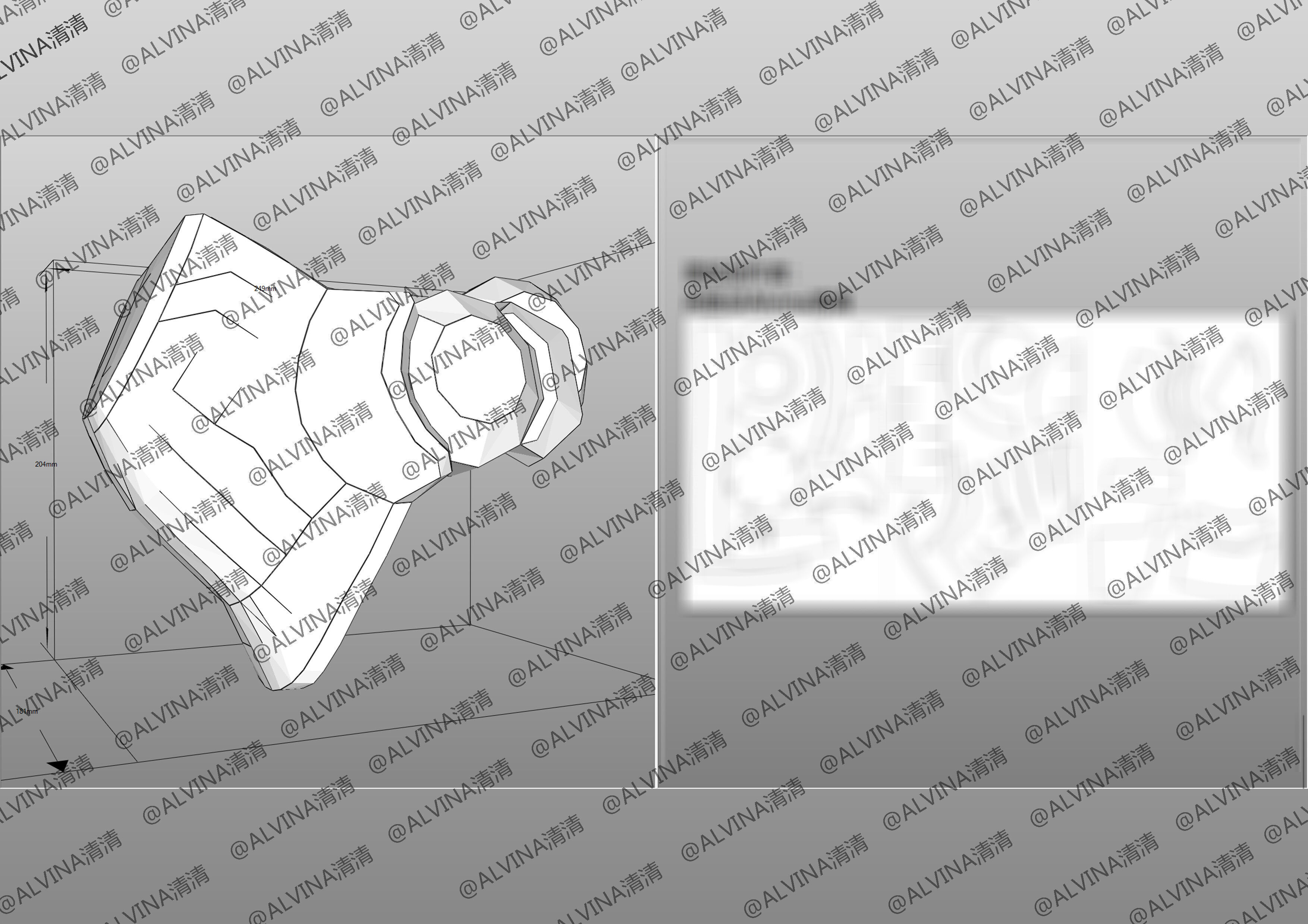 Overwatch 2  Ramattra Omnic Form Armor - DIY Cosplay Pepakura Low-poly 3D model_34