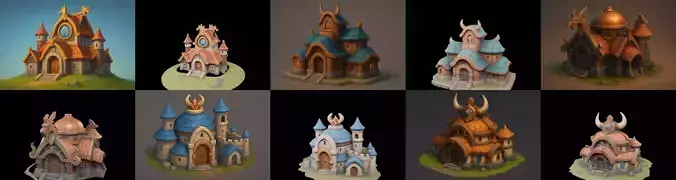 Fortress Building bundle 17 pack 42 glb