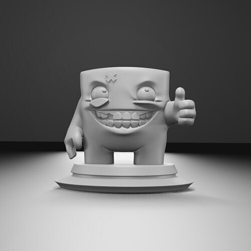 Super Meat Boy  Fan Art 3D Printable Figurine 3D print model
