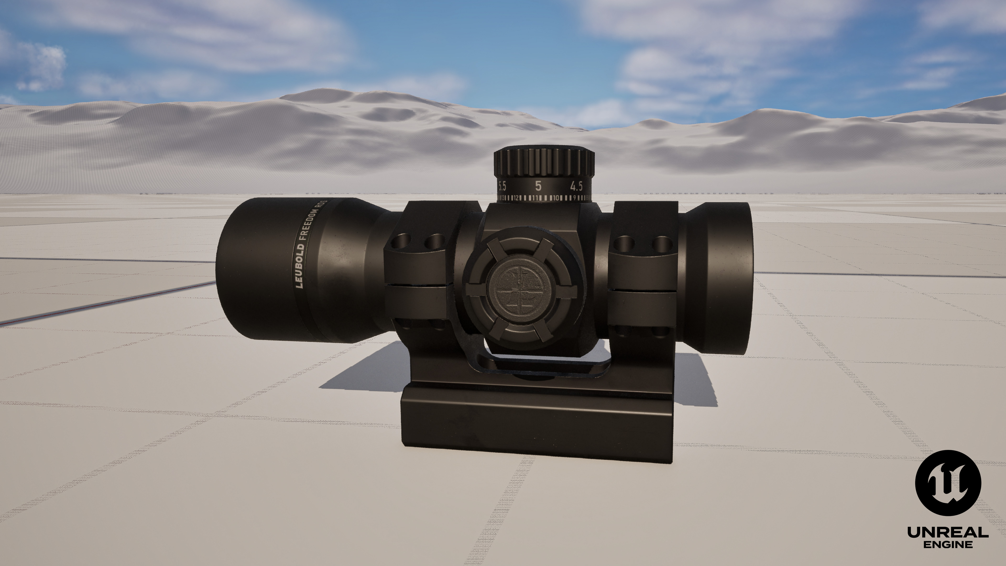 LEUBOLD RDS Weapon Sight Low-poly 3D model_25