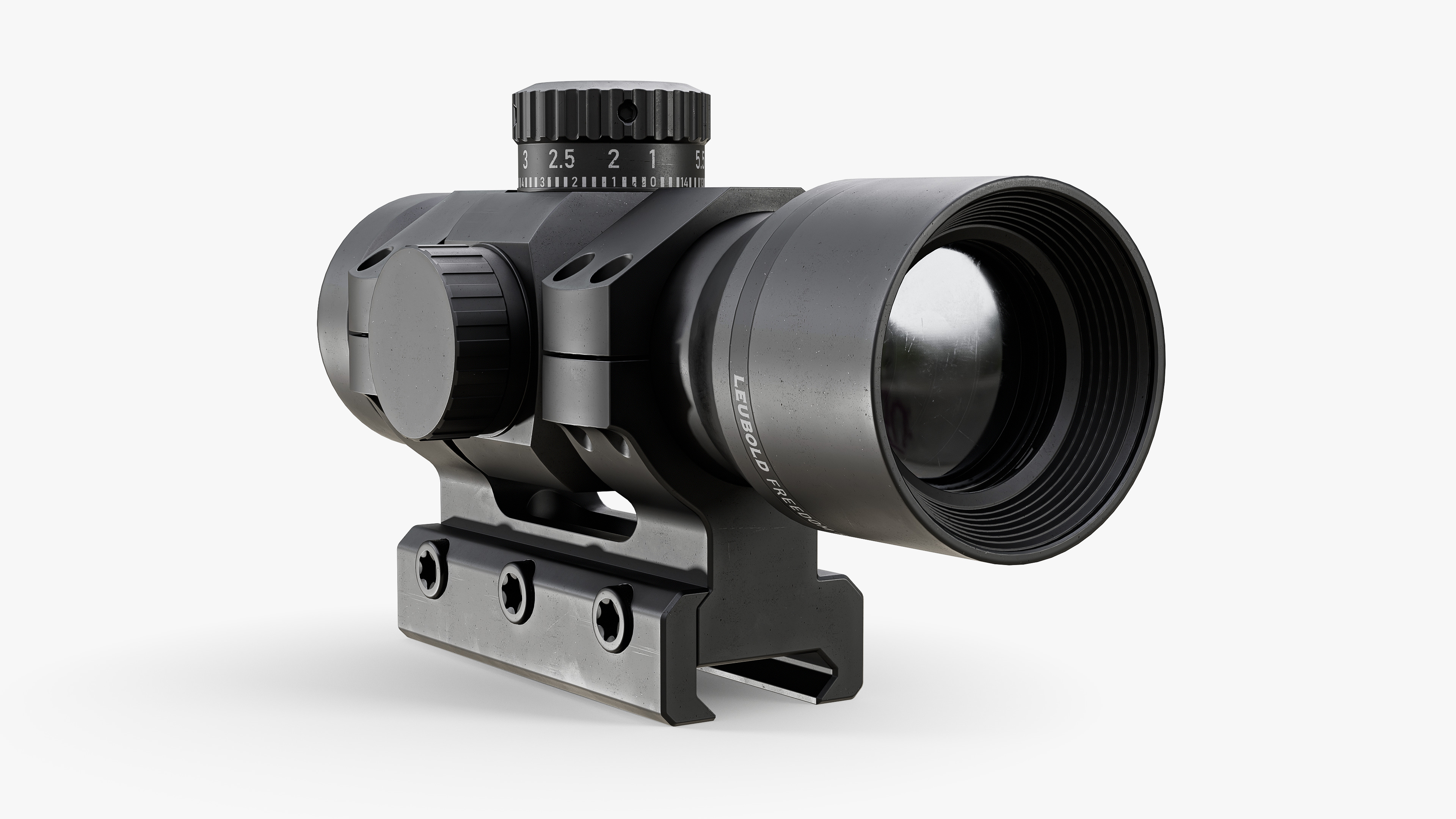 LEUBOLD RDS Weapon Sight Low-poly 3D model_7