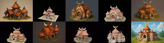 Fortress Building bundle 1 pack 100 glb