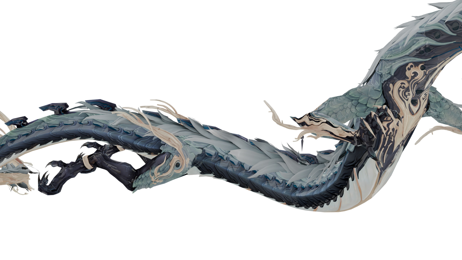 Ancient Dragon  Low-poly 3D model_8