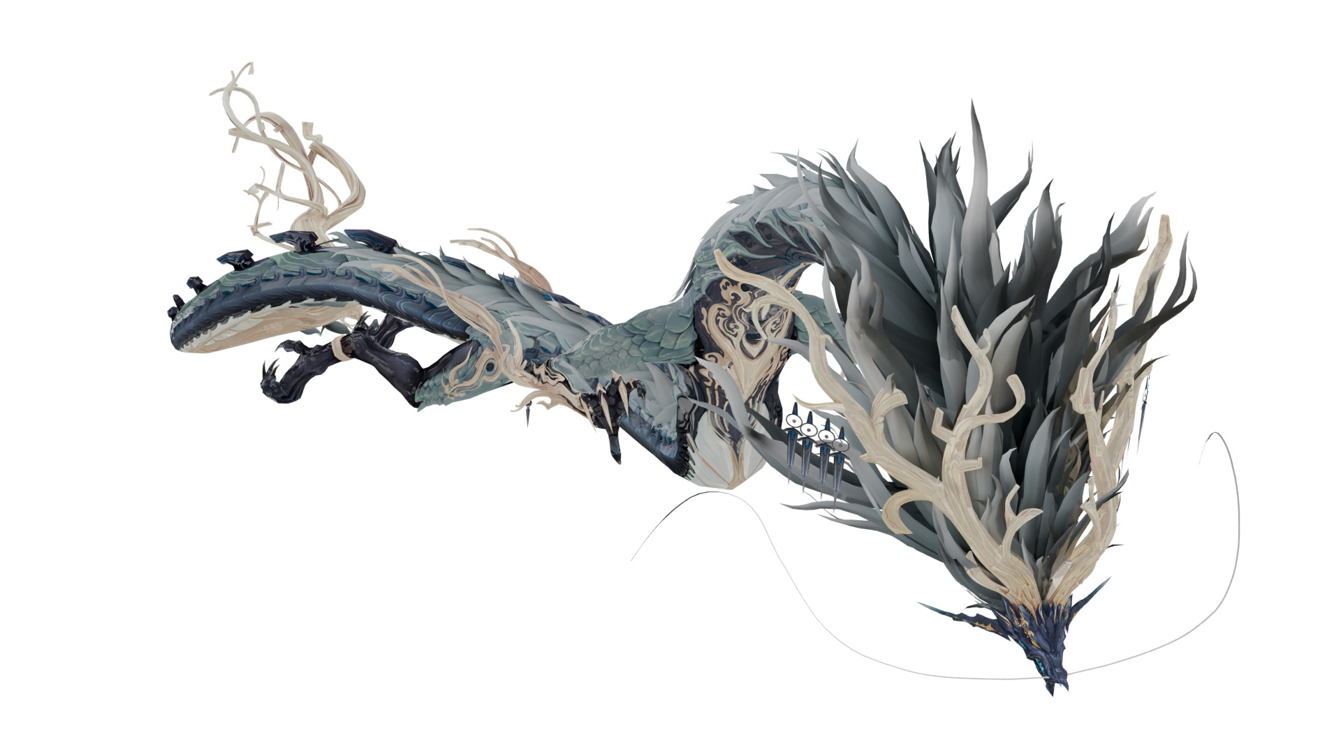 Ancient Dragon  Low-poly 3D model_7