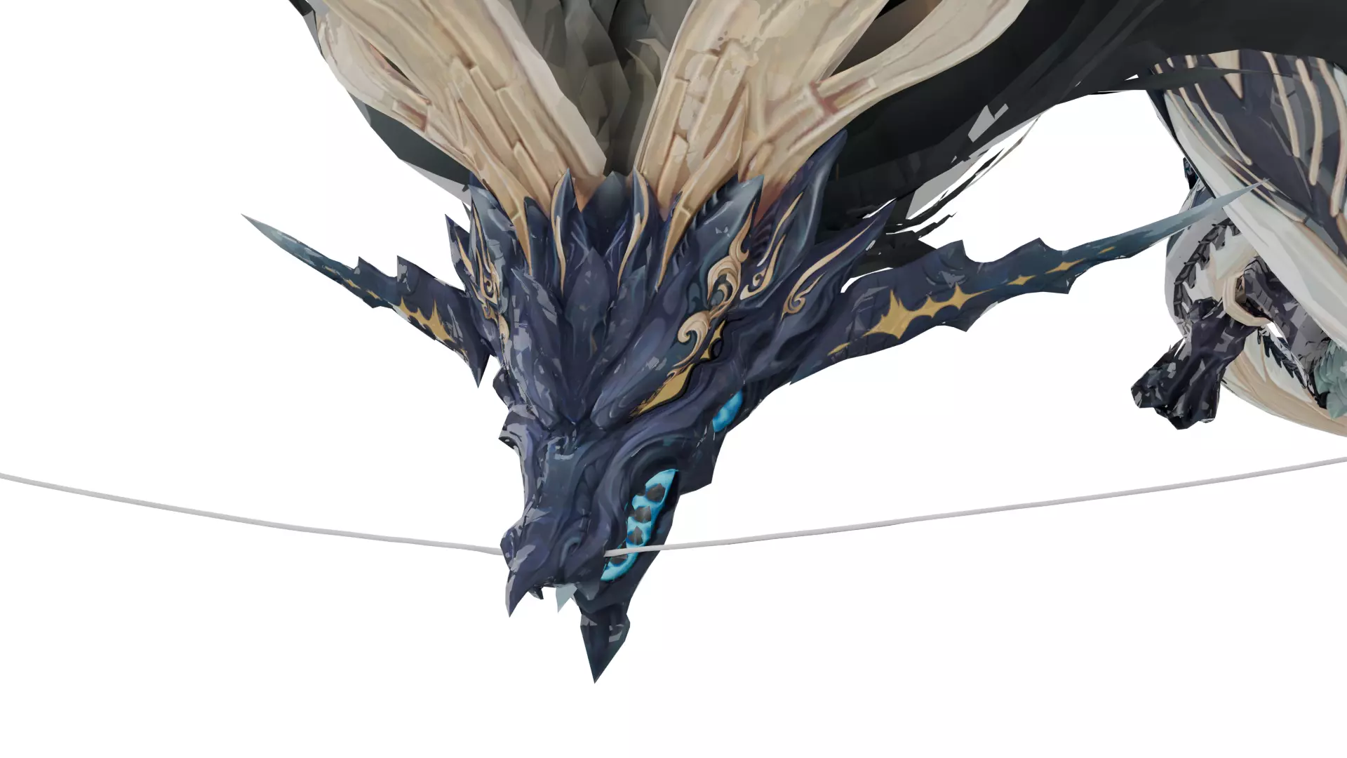 Ancient Dragon  Low-poly 3D model_0