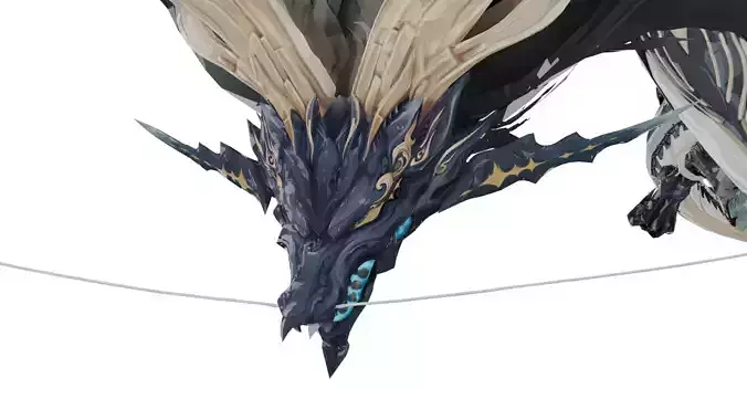 Ancient Dragon  Low-poly 3D model