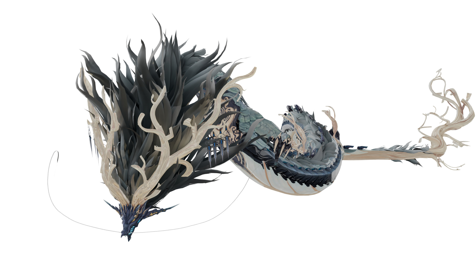 Ancient Dragon  Low-poly 3D model_1