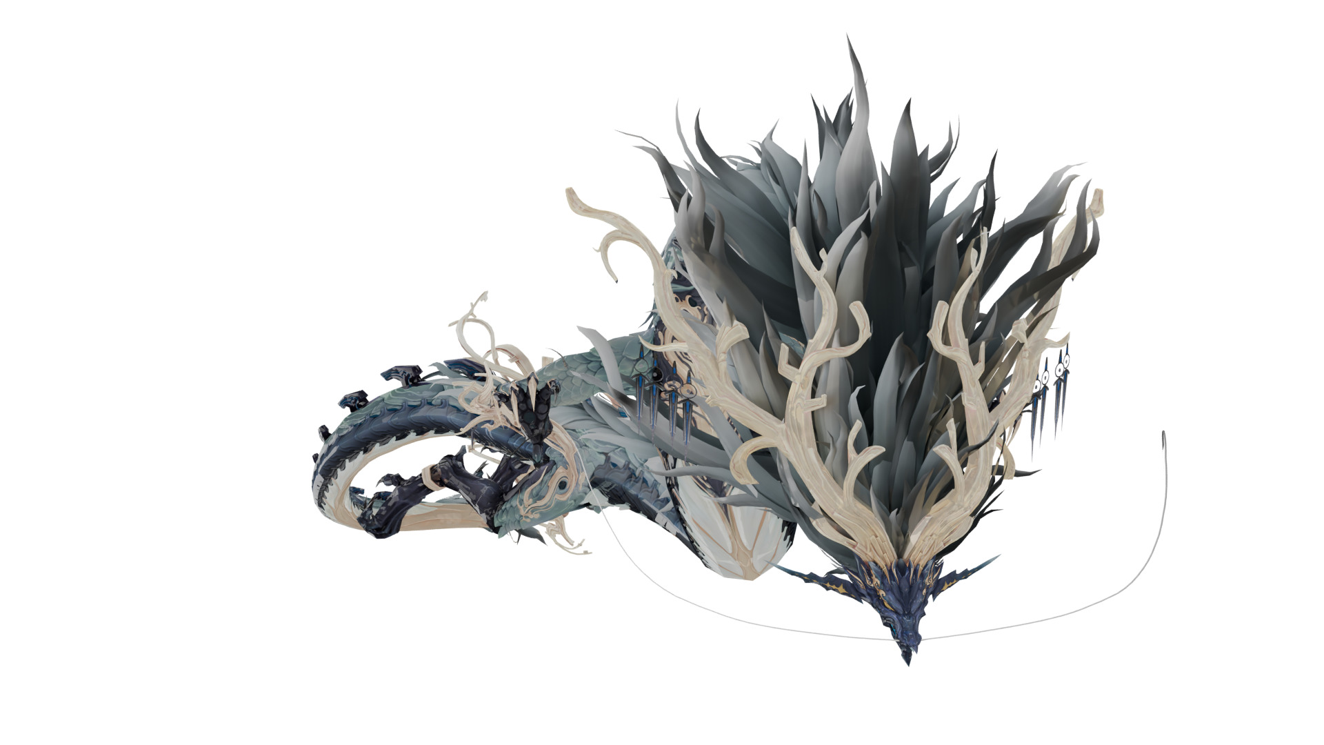 Ancient Dragon  Low-poly 3D model_2