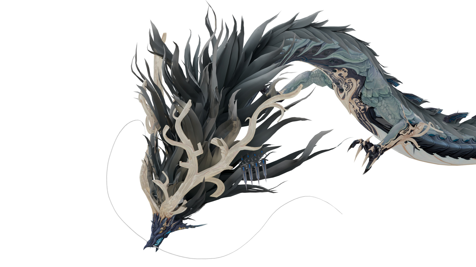 Ancient Dragon  Low-poly 3D model_6