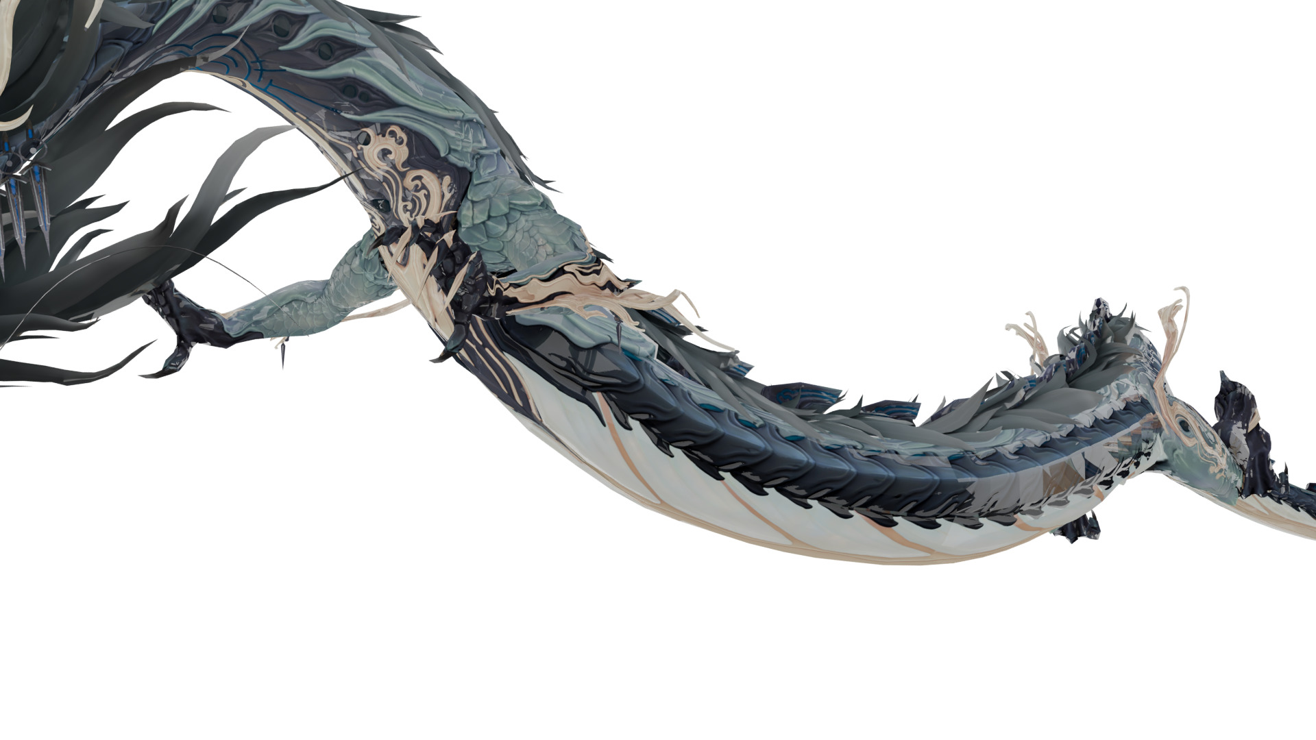 Ancient Dragon  Low-poly 3D model_9