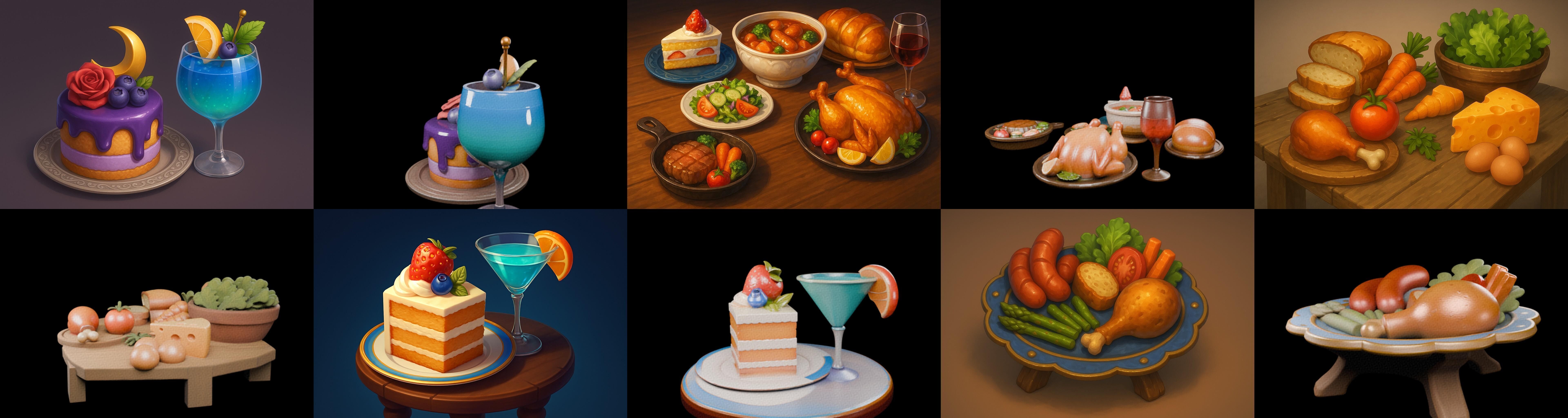 Food feast bundle 17 pack 35 glb Low-poly 3D model_6