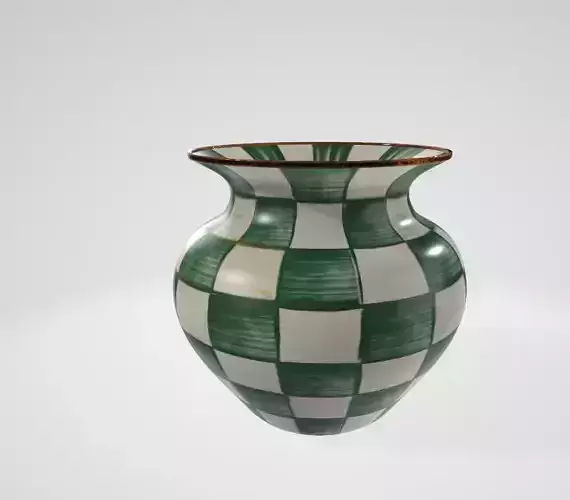 MACKENZIE-CHILDS Large glazed vase