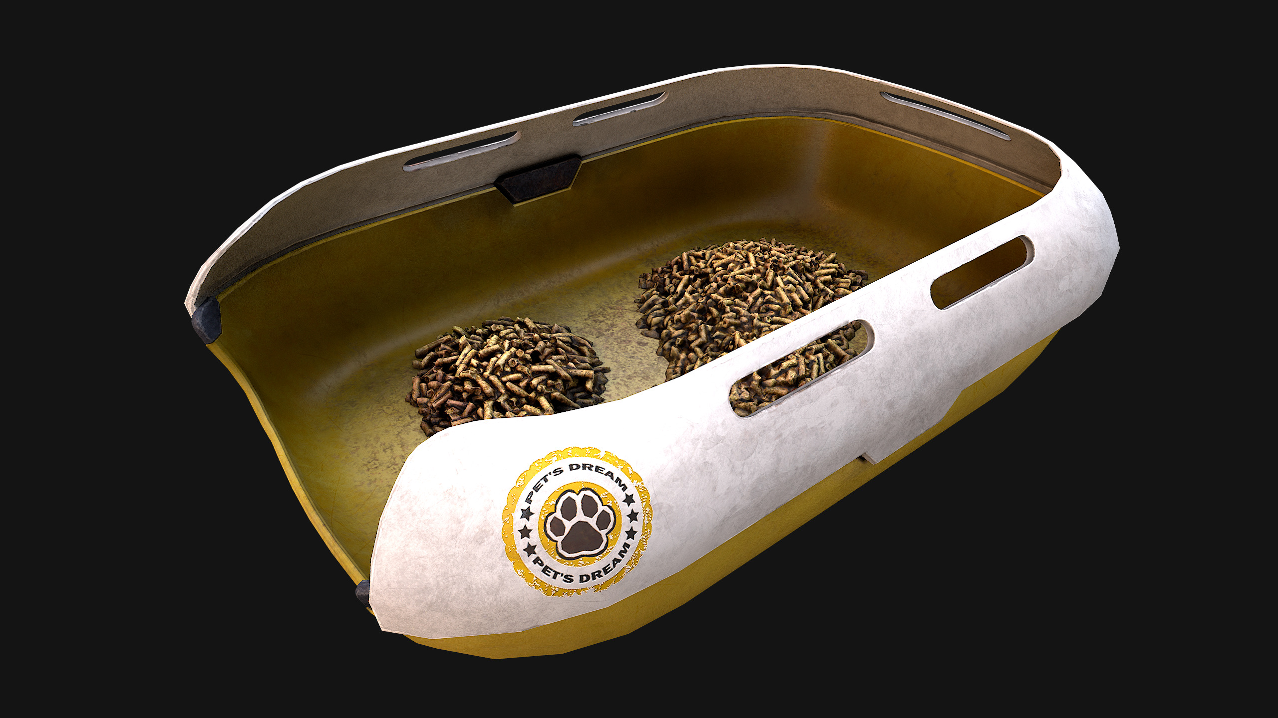 Toilet Pet Cat Litter Box Filler zoo Furniture Pack Low-poly 3D model_20