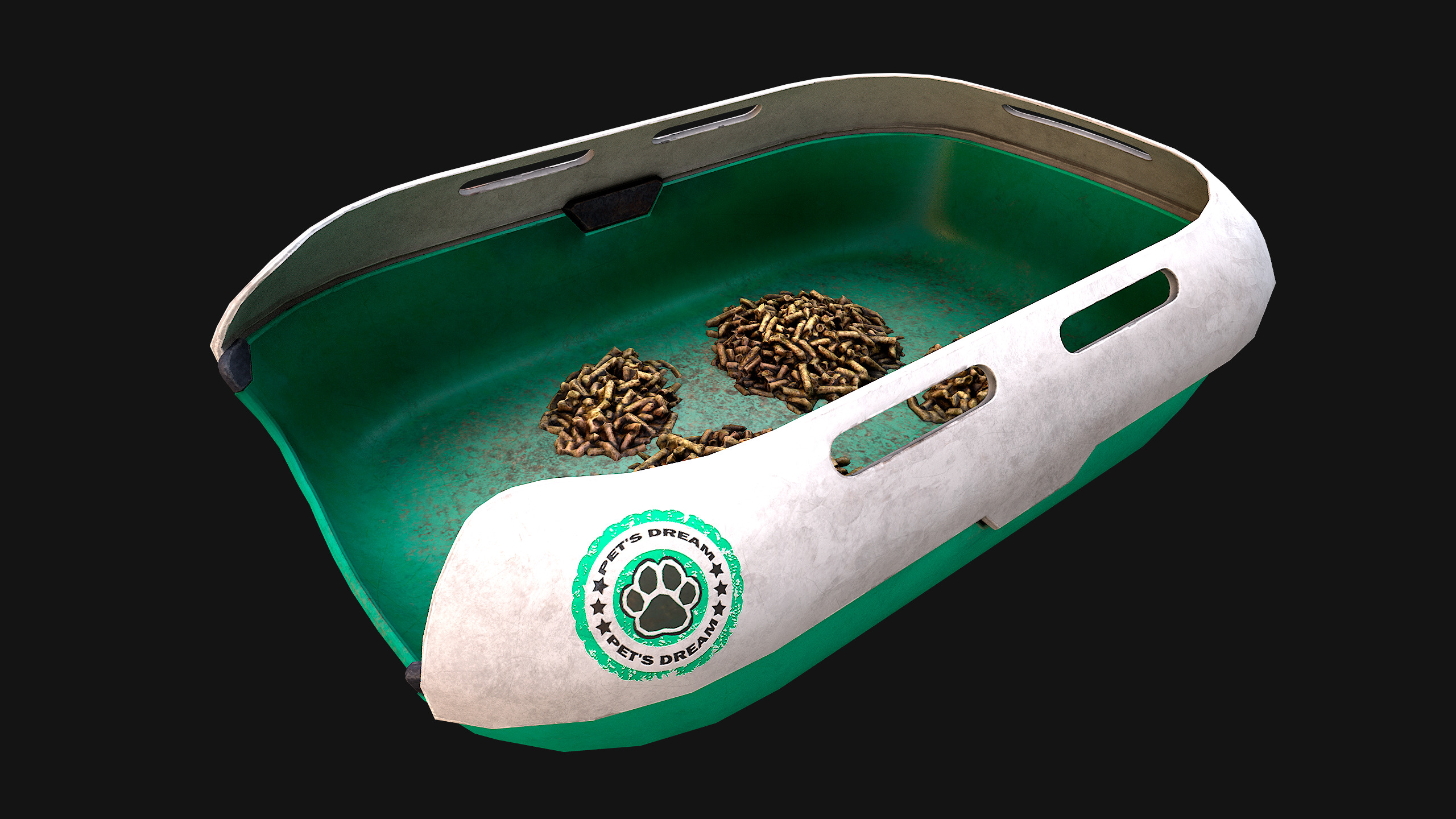 Toilet Pet Cat Litter Box Filler zoo Furniture Pack Low-poly 3D model_22