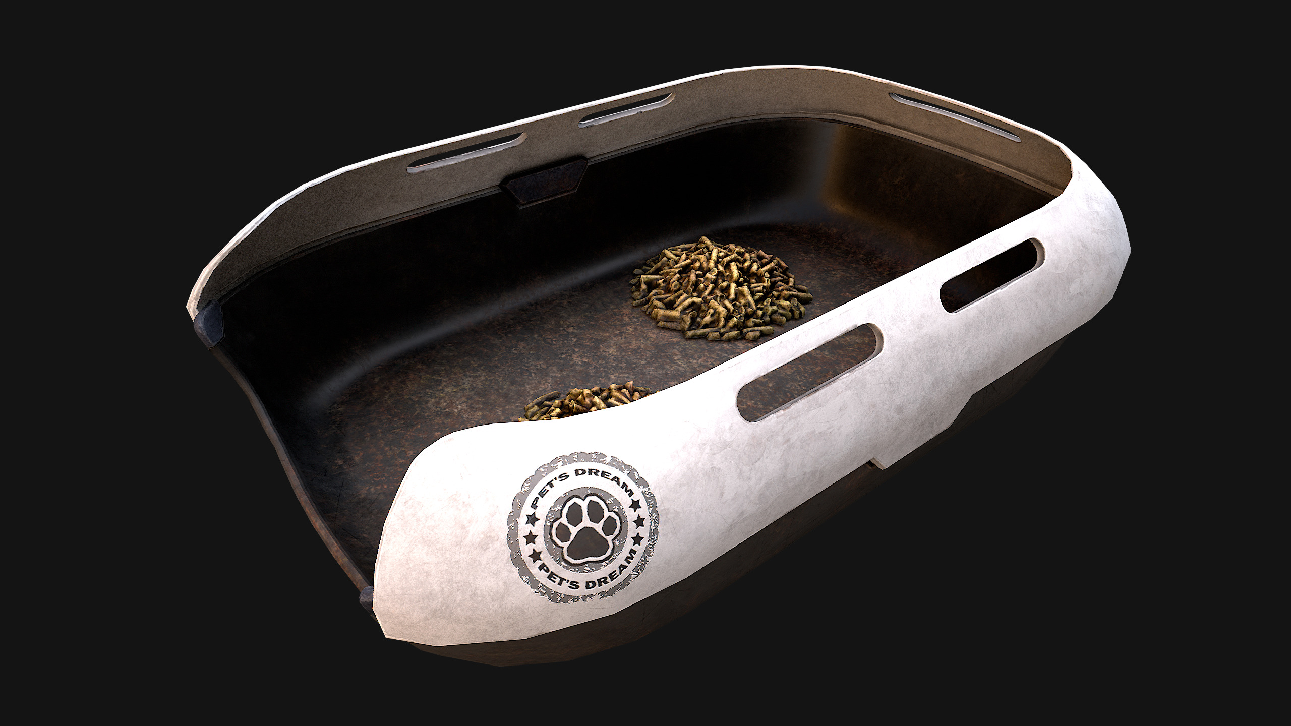 Toilet Pet Cat Litter Box Filler zoo Furniture Pack Low-poly 3D model_26