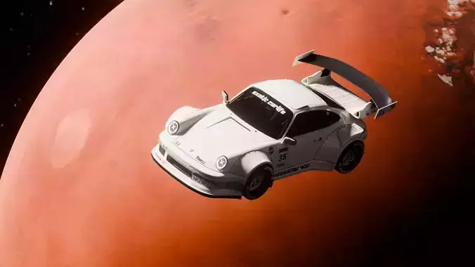 Space Car Free Scene 3D model