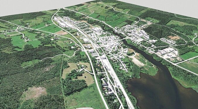 Cityscape Svenstavik Sweden 3D model