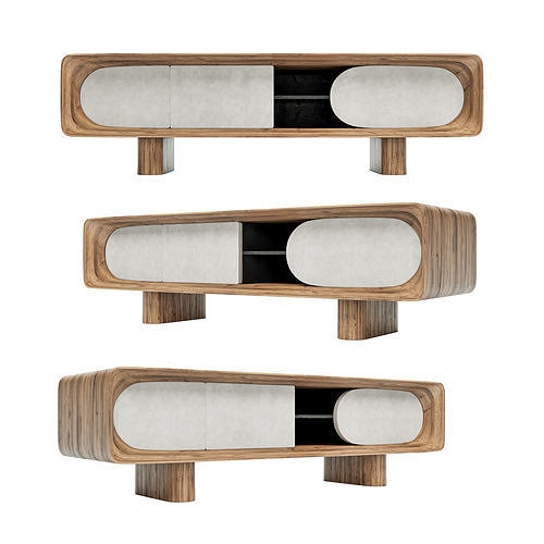 Mid-Century Modern Sideboard Low-poly 3D model