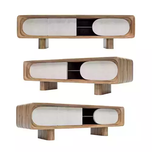 Mid-Century Modern Sideboard Low-poly 3D model