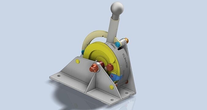 P-39 Airacobra Oil Shutter Control Quadrant 3D print model