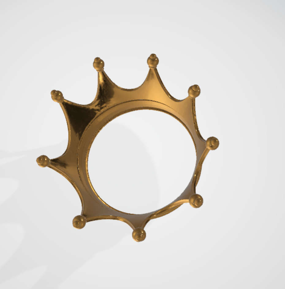 Crown Low-poly 3D model_1