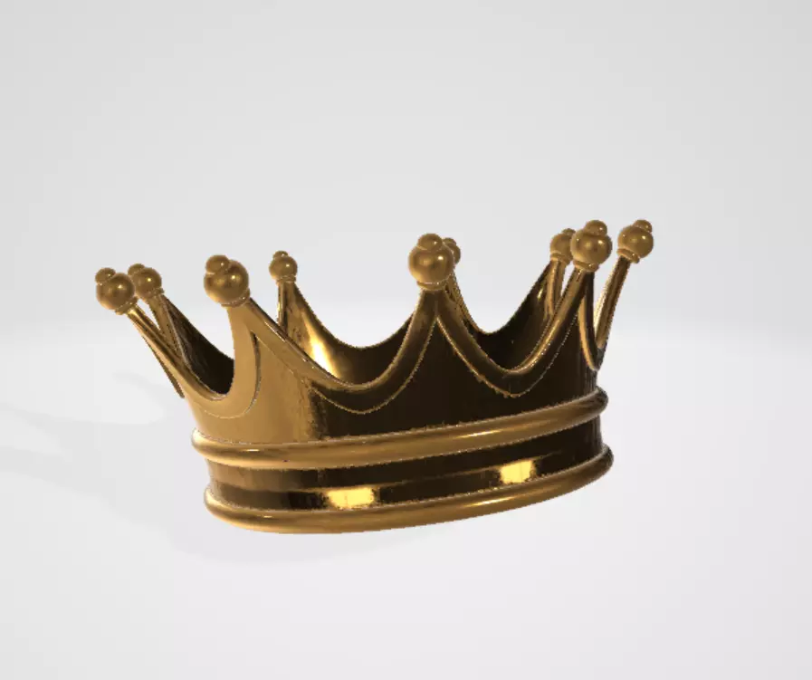 Crown Low-poly 3D model_0