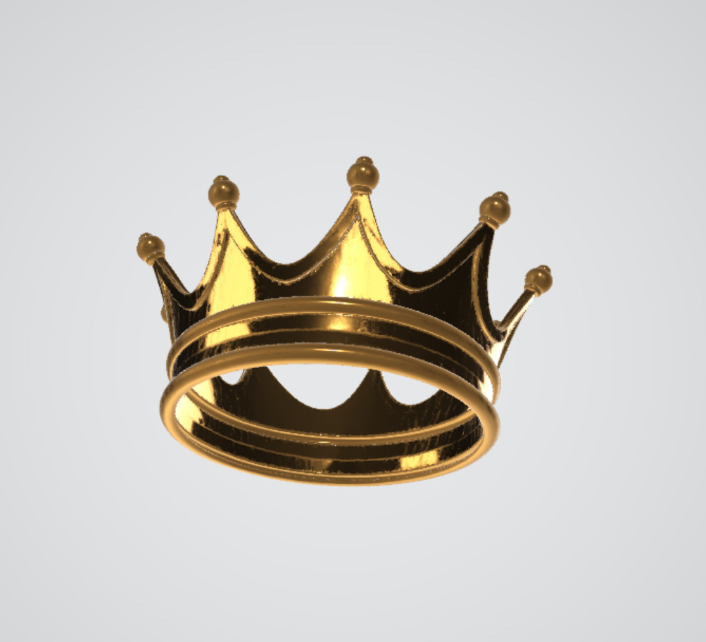 Crown Low-poly 3D model_2