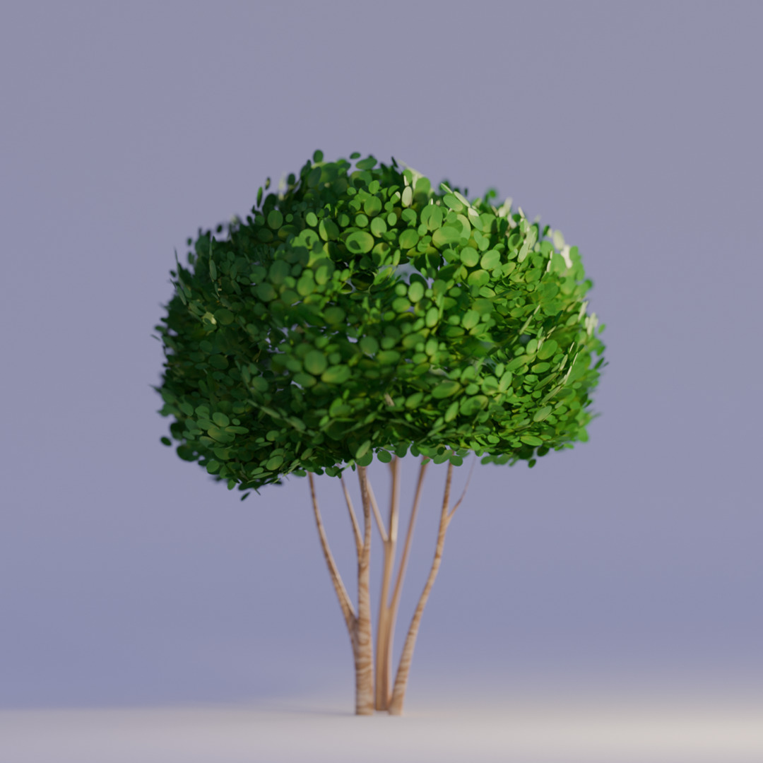 Stylized 3D Tree Pack 3D model_4