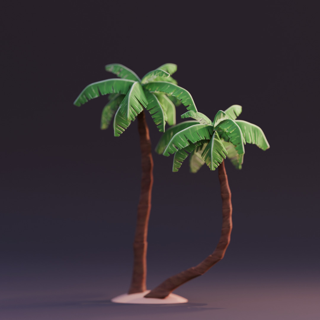 Stylized 3D Tree Pack 3D model_9