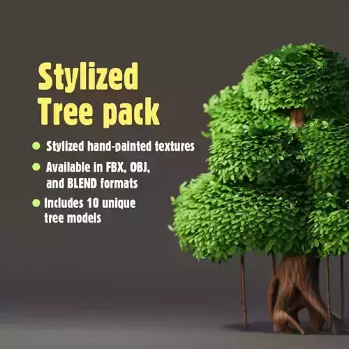 Stylized 3D Tree Pack