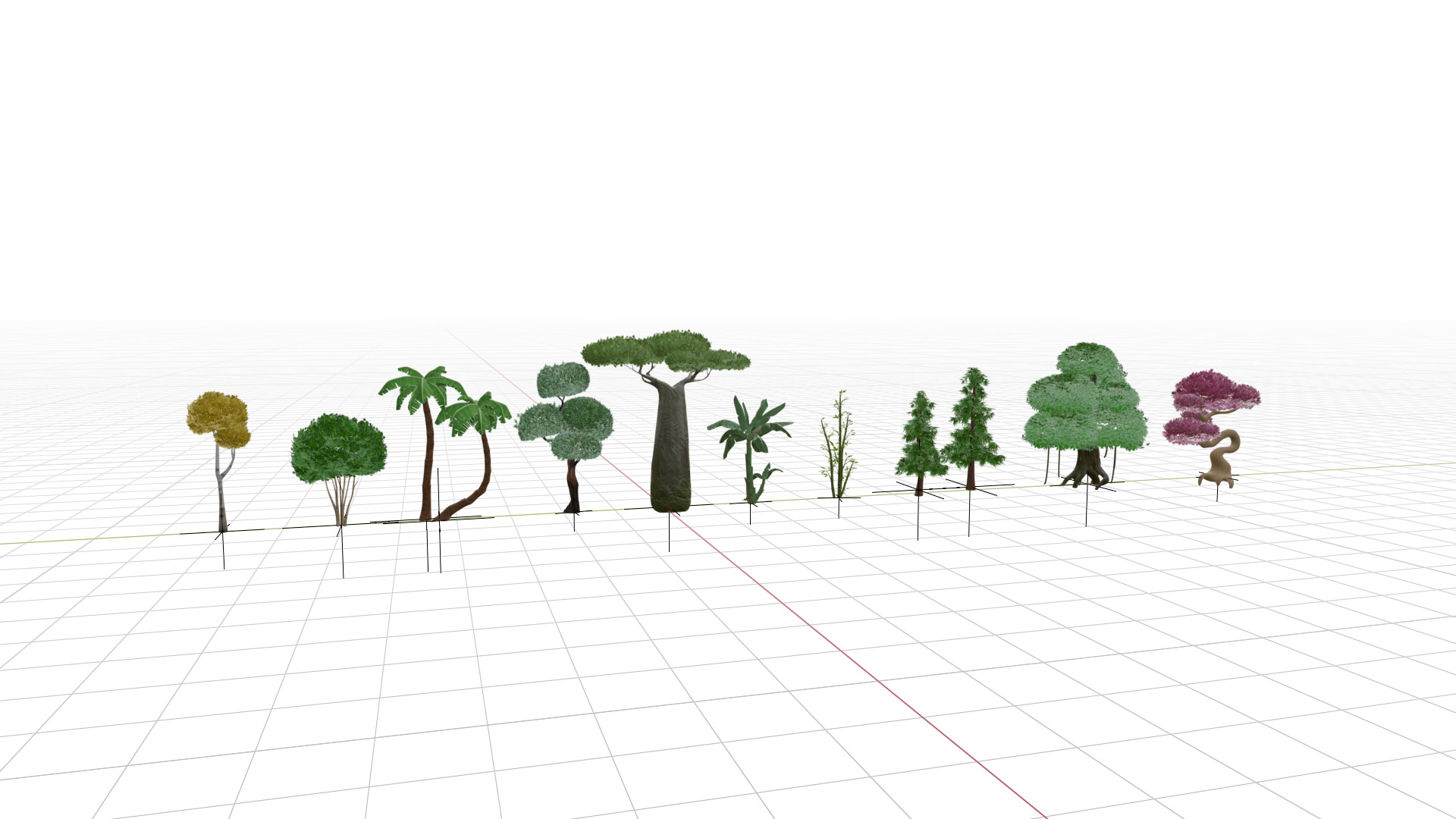 Stylized 3D Tree Pack 3D model_11