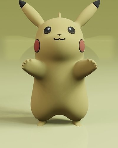 Pikachu Tpose Pokemon 3D print model