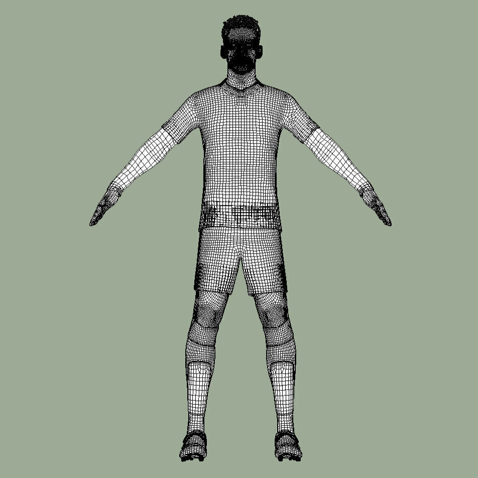 T-Pose Rigged Jamal Musiala Bayern Munich 24-25 3D model_7