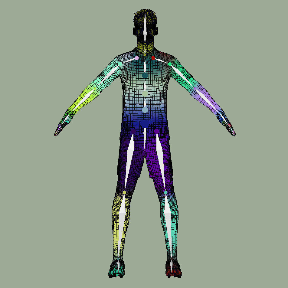 T-Pose Rigged Jamal Musiala Bayern Munich 24-25 3D model_8