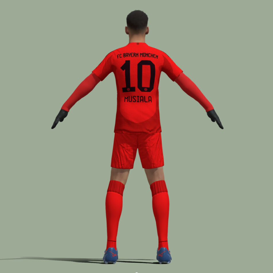 T-Pose Rigged Jamal Musiala Bayern Munich 24-25 3D model_2