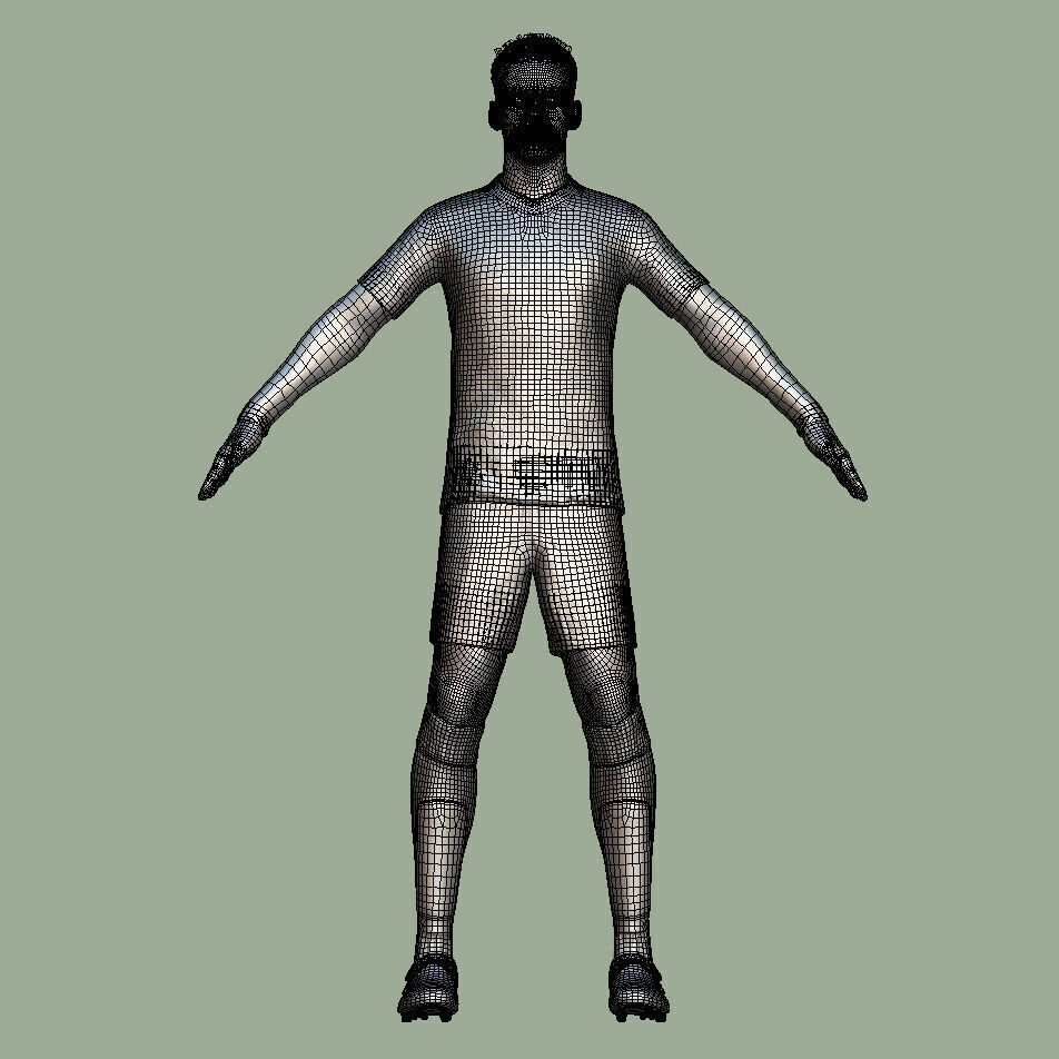 T-Pose Rigged Jamal Musiala Bayern Munich 24-25 3D model_4