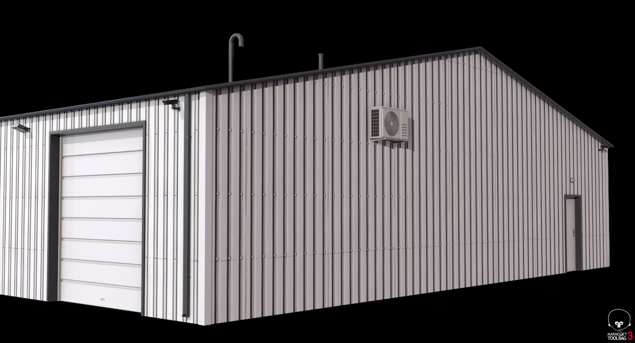 Industrial Building 11 Low-poly 3D model_11