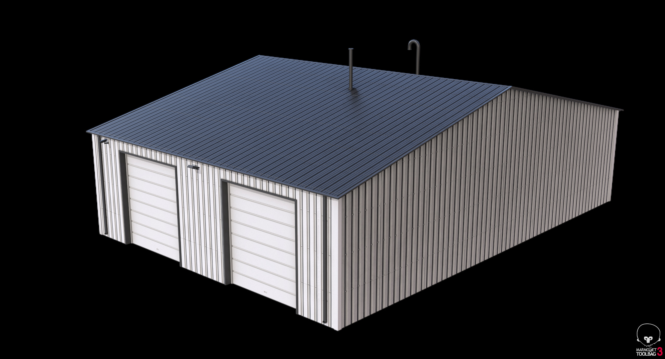 Industrial Building 11 Low-poly 3D model_10