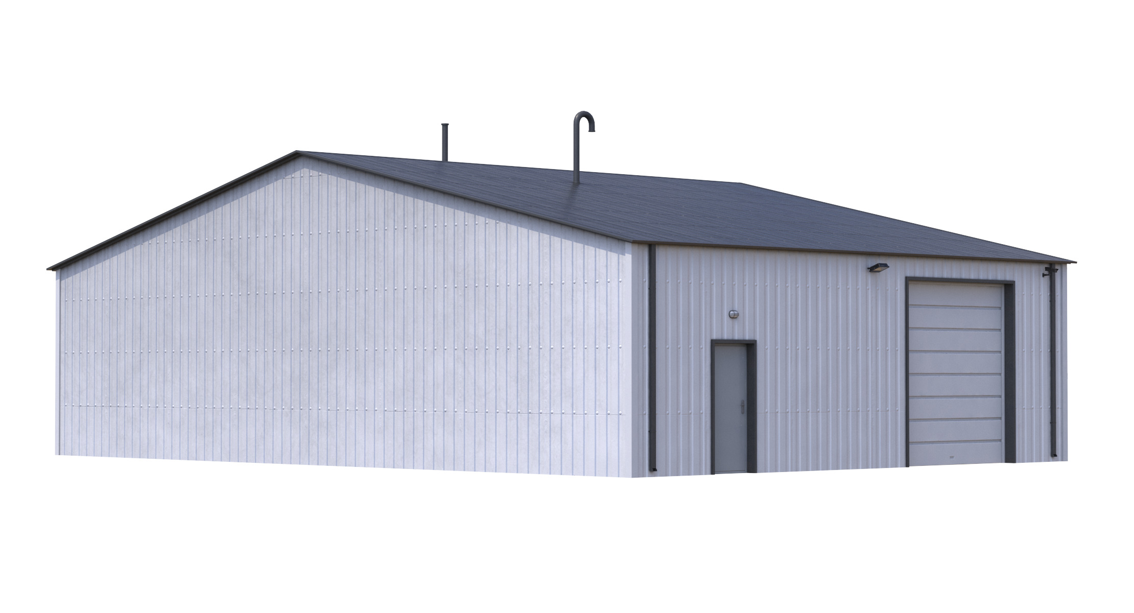Industrial Building 11 Low-poly 3D model_3