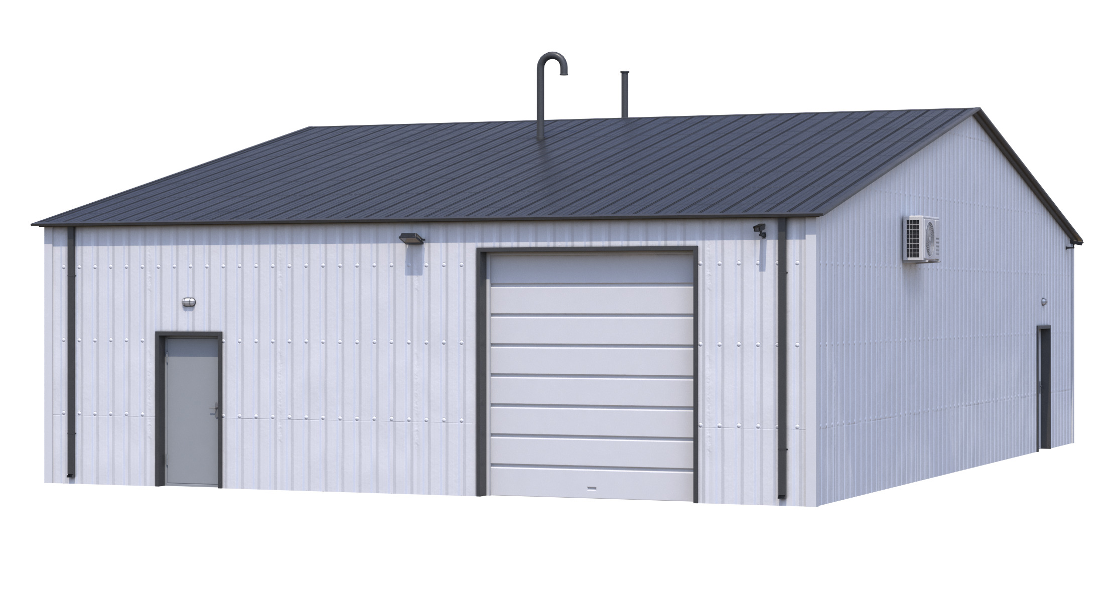 Industrial Building 11 Low-poly 3D model_5