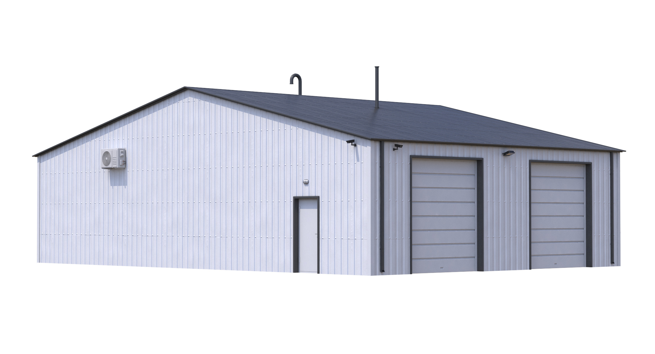 Industrial Building 11 Low-poly 3D model_2