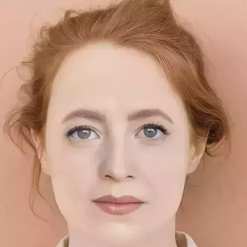 Leonie Benesch Head - No Hair - Low poly head for game