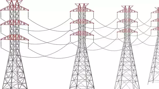 Electric Transmission Tower 3D model