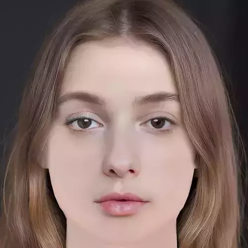 Lilly Liefers Head - No Hair - Low poly head for game Low-poly 3D model