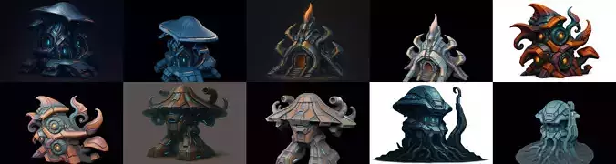 Monster Structure bundle 5 pack 100 glb